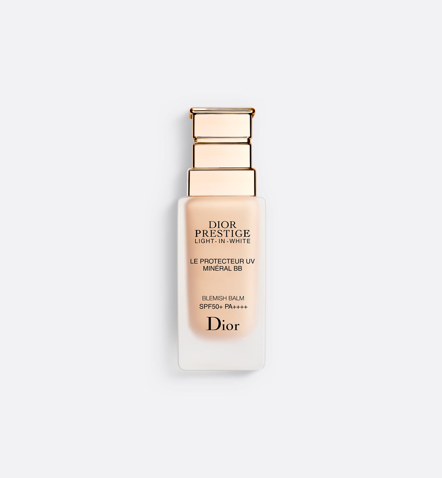DIOR PRESTIGE LIGHT-IN-WHITE LE PROTECTEUR UV MINÉRAL BB SPF 50+ PA++++ | Tinted Sunscreen - Protective and Anti-Aging Emulsion