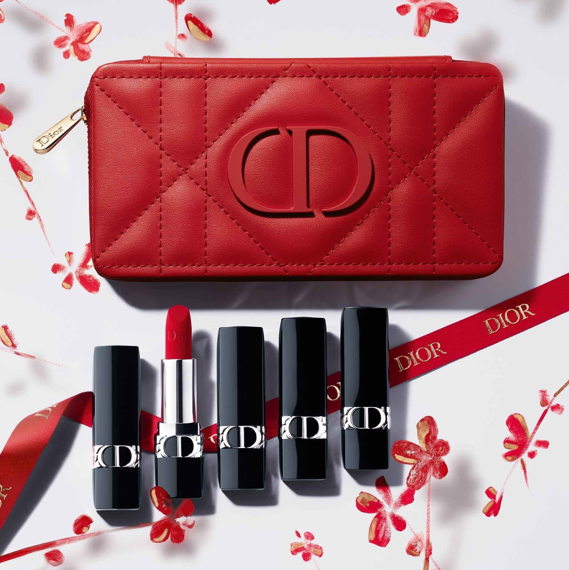 ROUGE DIOR | Refillable Lipstick Collection - Couture Color & Floral Lip Care - Long Wear