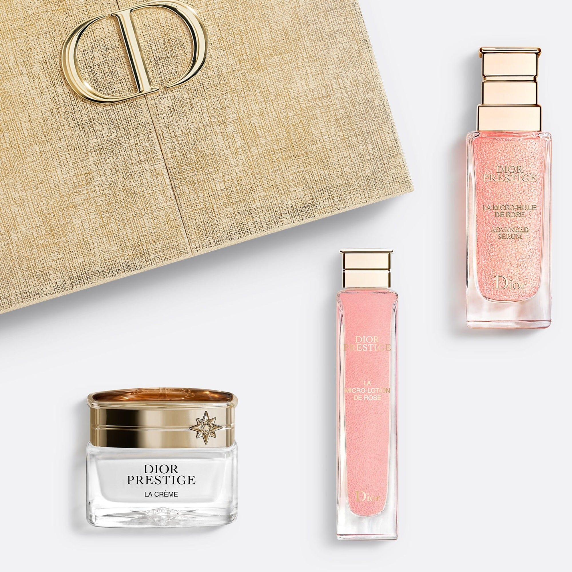Dior Prestige Regenerating and Perfecting Skincare Gift Set | Serum, Lotion and Age-Defying Cream